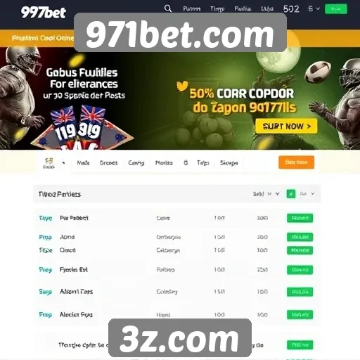 Promoções e bônus disponíveis no 971bet.com